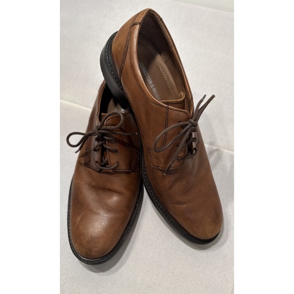 Johnston Murphy Brown Leather Lace Up Oxford Dress Shoes Men Size 9 - Picture 9 of 10